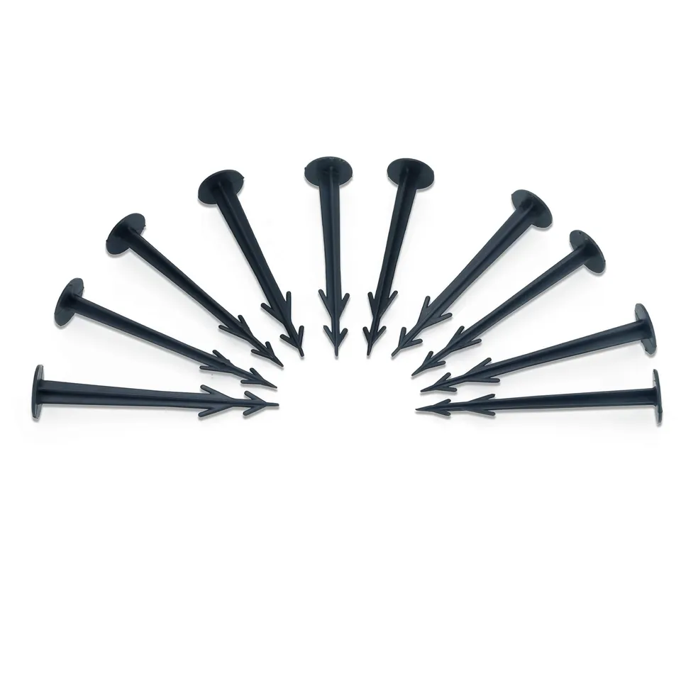 Intirilife Erdanker Kunststoff Schwarz 12 cm 100 Stück Vlies