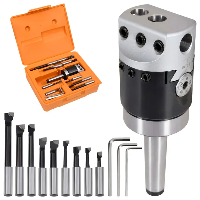vidaXL Bohrwerkzeug Set 15-tlg. MT2-F1-12 50mm Stahl