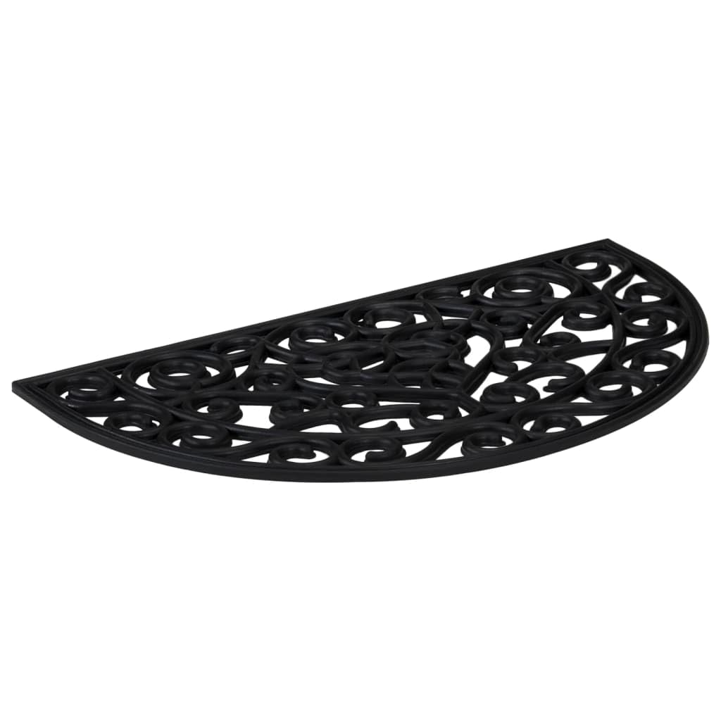 vidaXL Heim & Garten Fußmatte Halbrund 45x75 cm Gummi Drainage