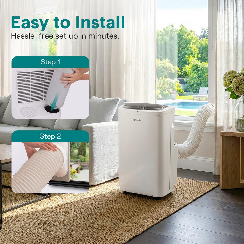 Serenelife Portable AC Klimagerät mobil Weiß 14000 BTU mit WiFi