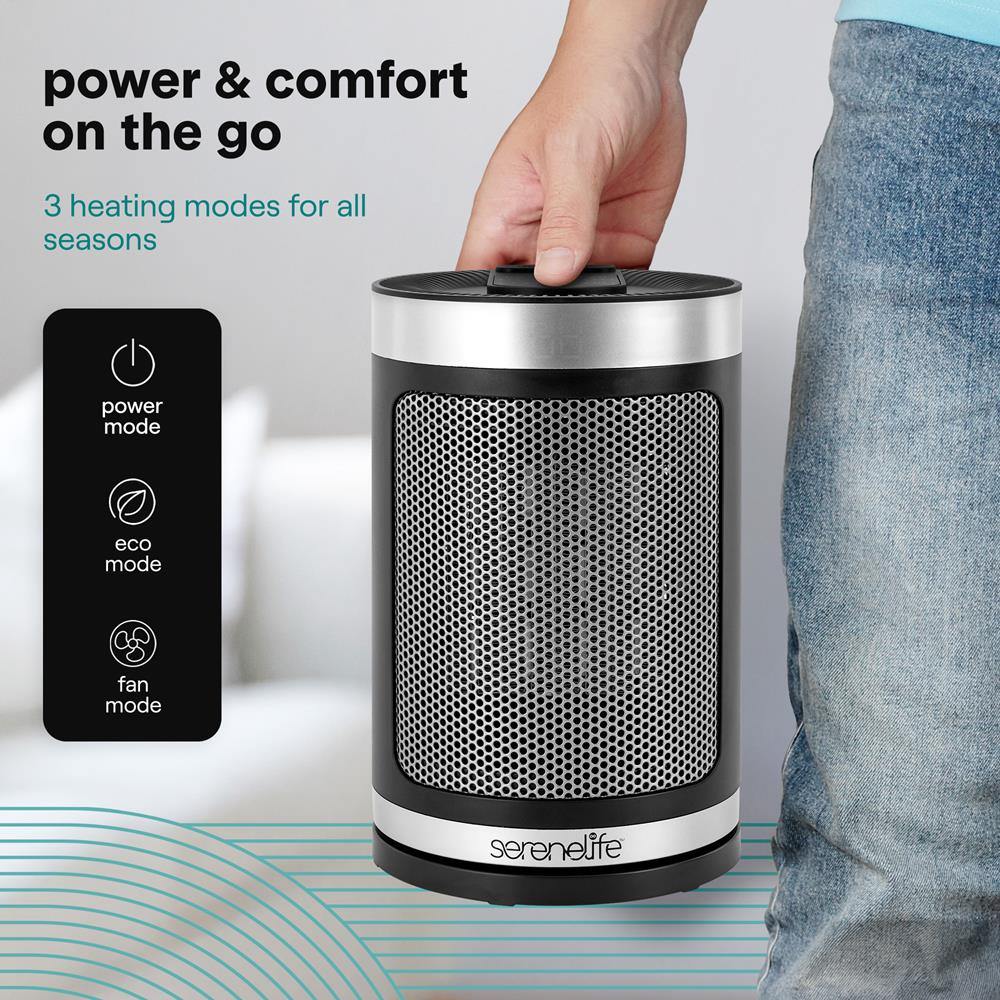 Serenelife Heater Heizlüfter schwarz 1500W PTC WiFi