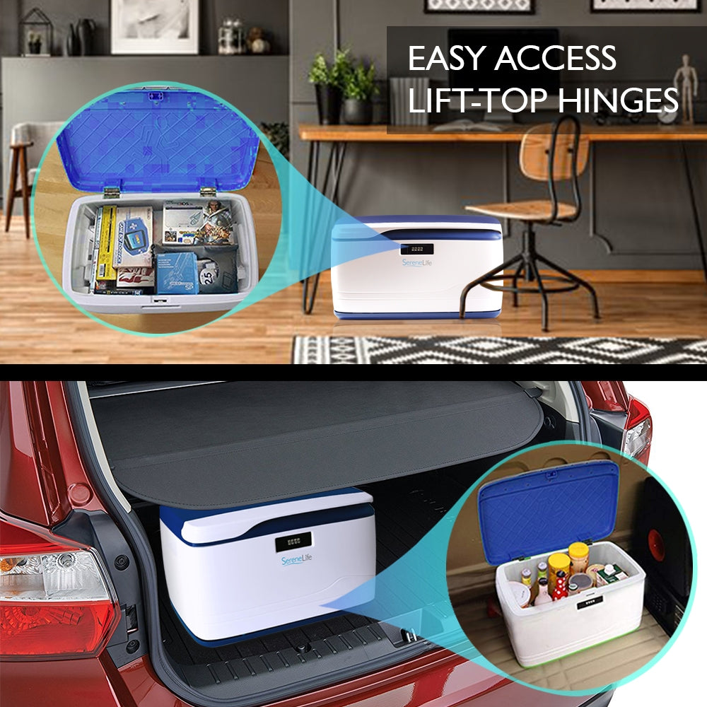 Serenelife SLSBIN10 Box Abschließbar 32 L Stapelbar