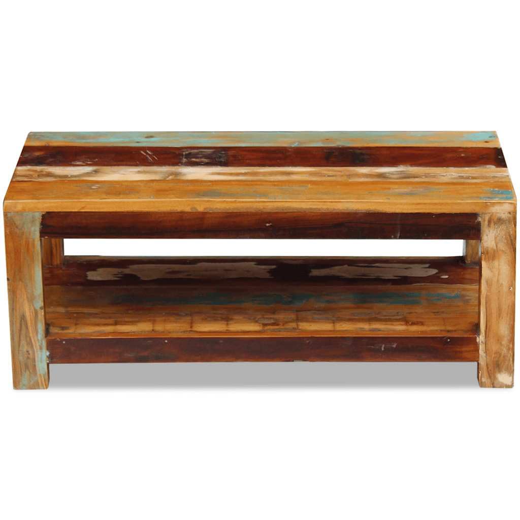 vidaXL Möbel Couchtisch Altholz Massiv 90x45x35 cm