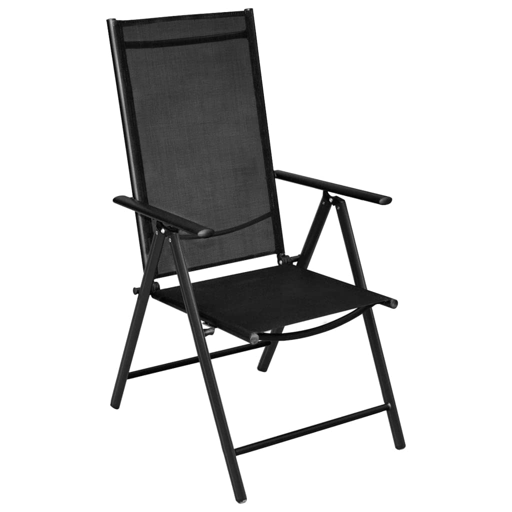 vidaXL Heim & Garten Bistroset 3-tlg schwarz Alu