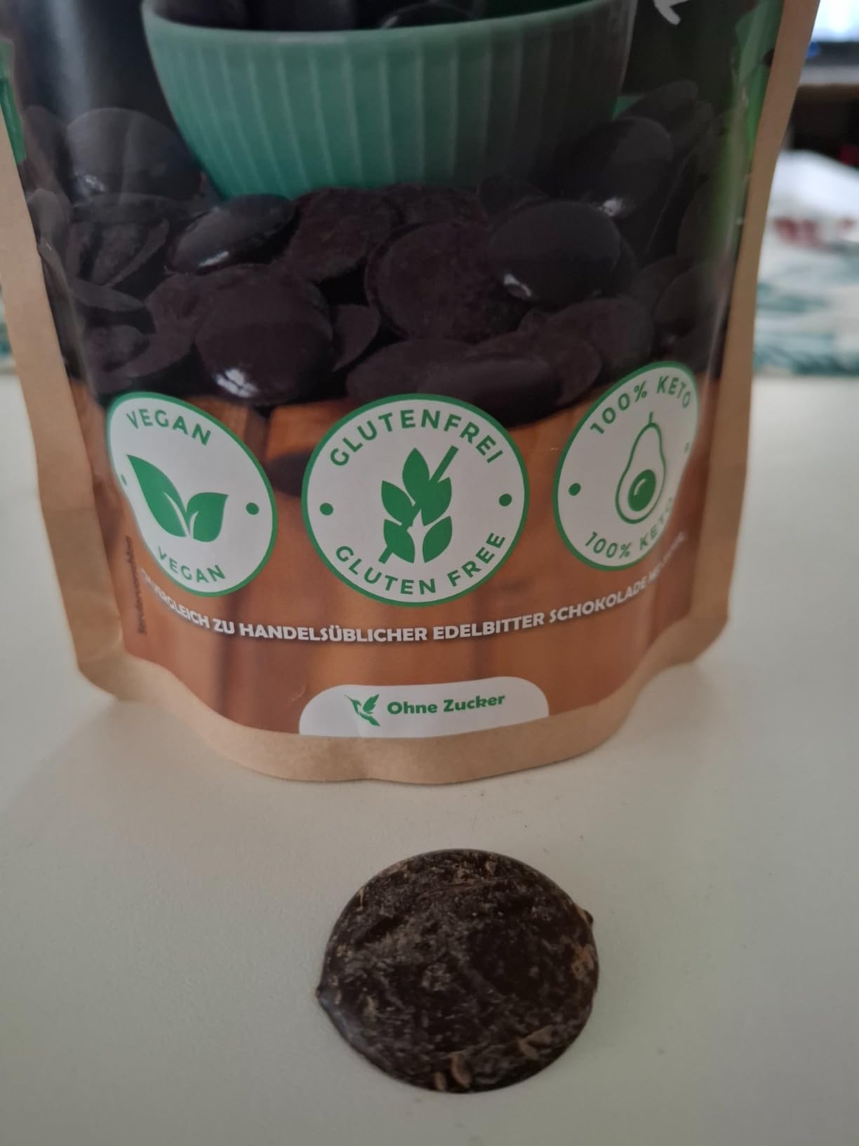Simply Keto Schokodrops Edelbitter zuckerfrei 200g vegan