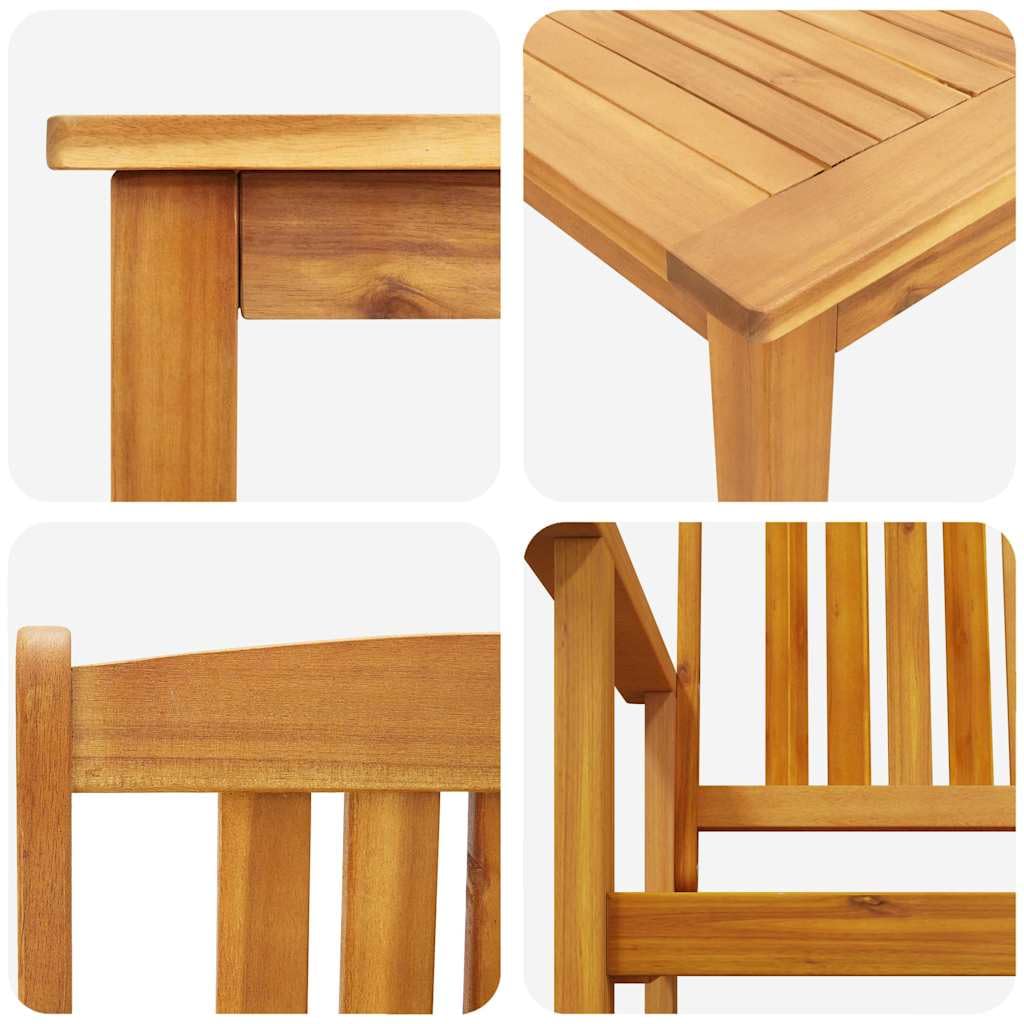 vidaXL Heim & Garten Garten Essgruppe 7-tlg Braun Akazie Holz