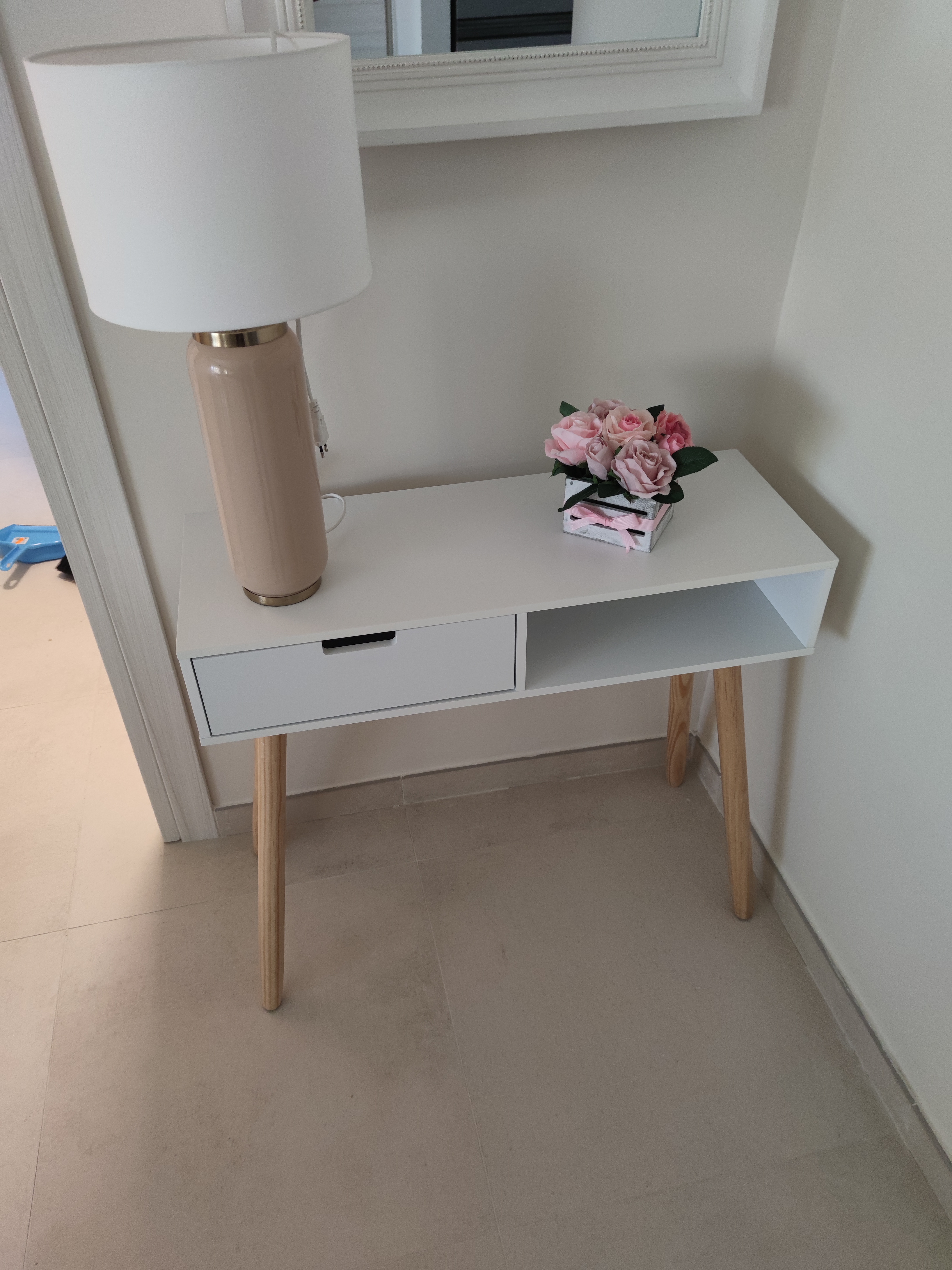 vidaXL Möbel Konsolentisch Pinienholz 80x30x72 cm Weiß