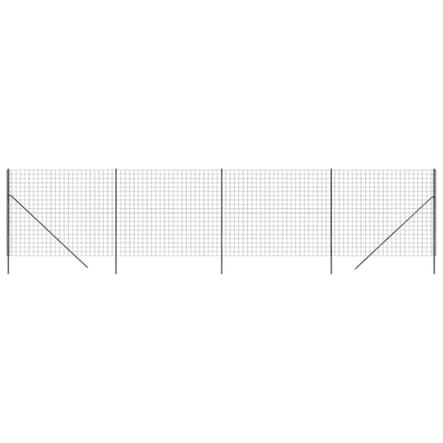 vidaXL Heim & Garten Maschendrahtzaun 2x10 m Anthrazit 100 mm