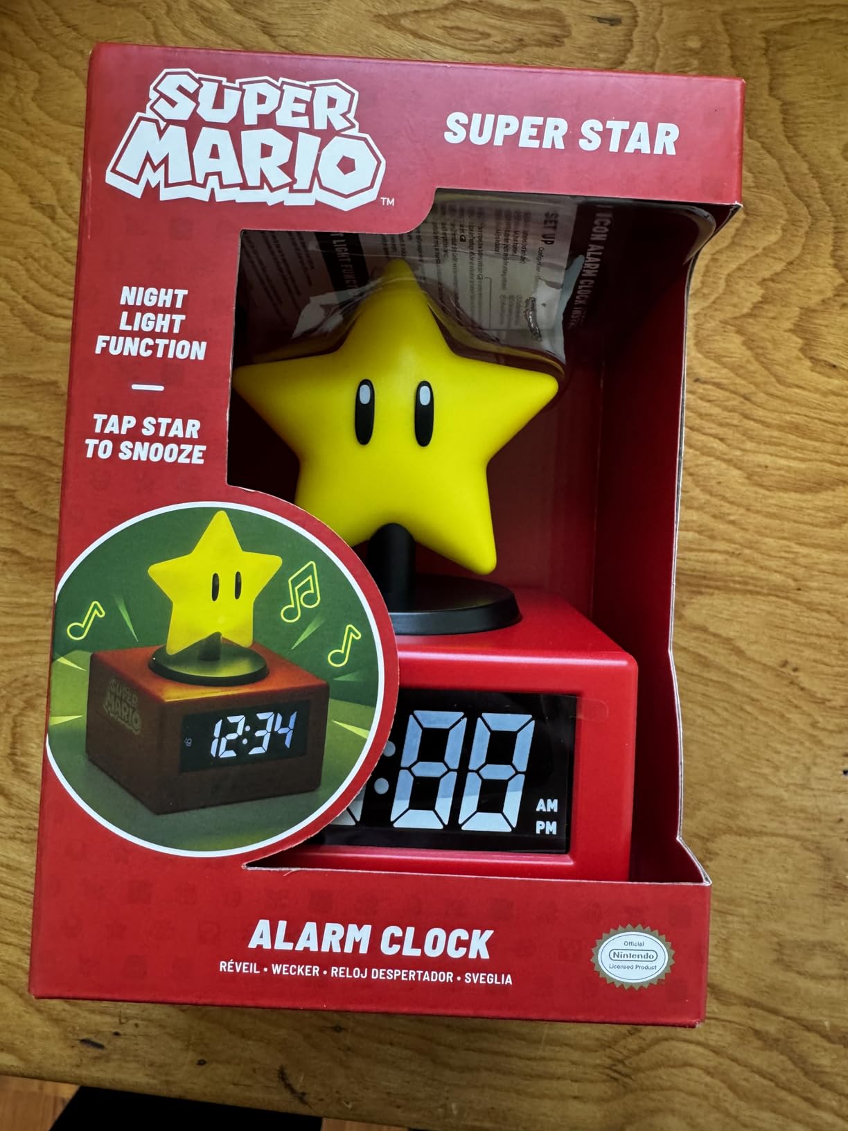 Paladone Nintendo Super Star Wecker Nachtlicht 15 cm Figur