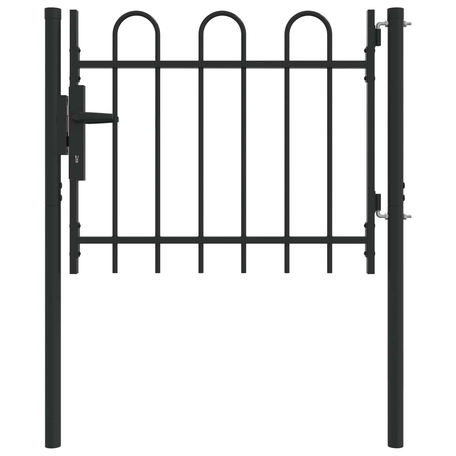 vidaXL BOXTEL Zauntor Stahl 100x120 cm schwarz