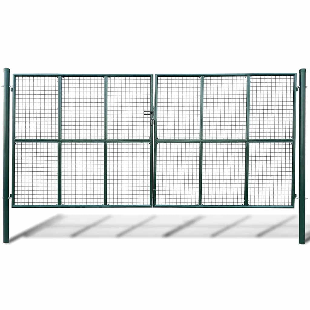 vidaXL Heim & Garten Gartentor Stahl 415x250 cm Grün