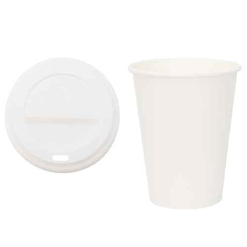 vidaXL Pappbecher mit Deckel 4oz 100ml 1000 Stück für Espresso