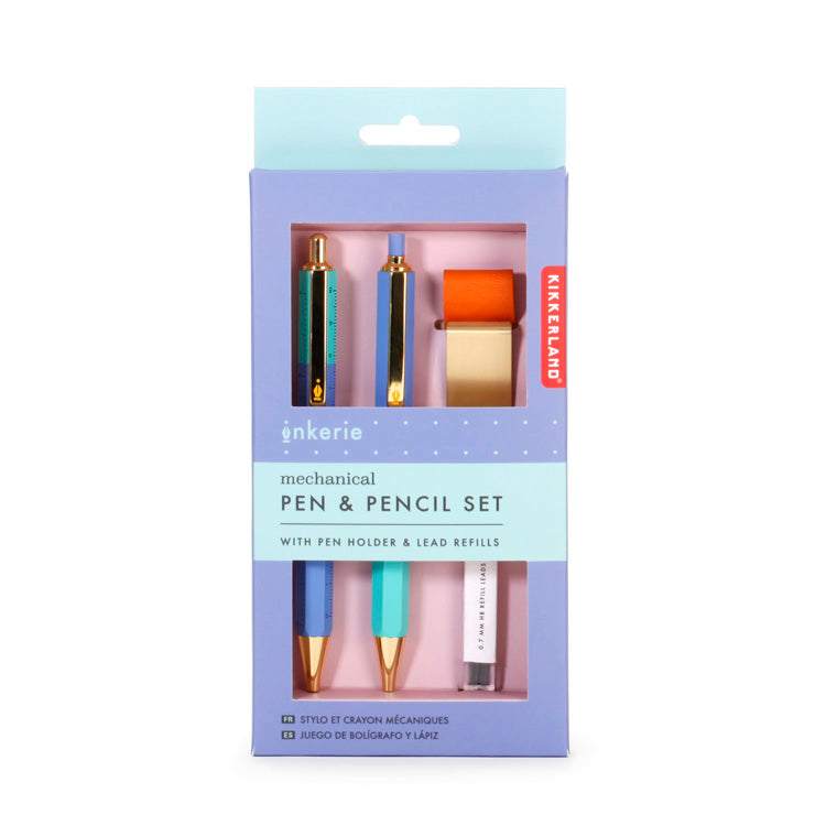 Kikkerland Inkerie Mechanical Pen & Pencil Set Stifte 2er