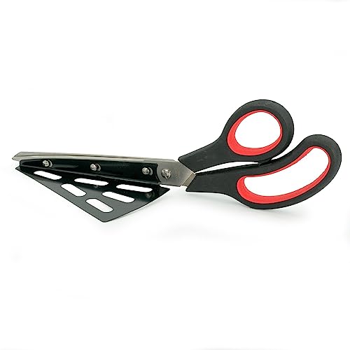 Intirilife 2 in 1 Pizzaschere Edelstahl 27,5 cm mit Heber