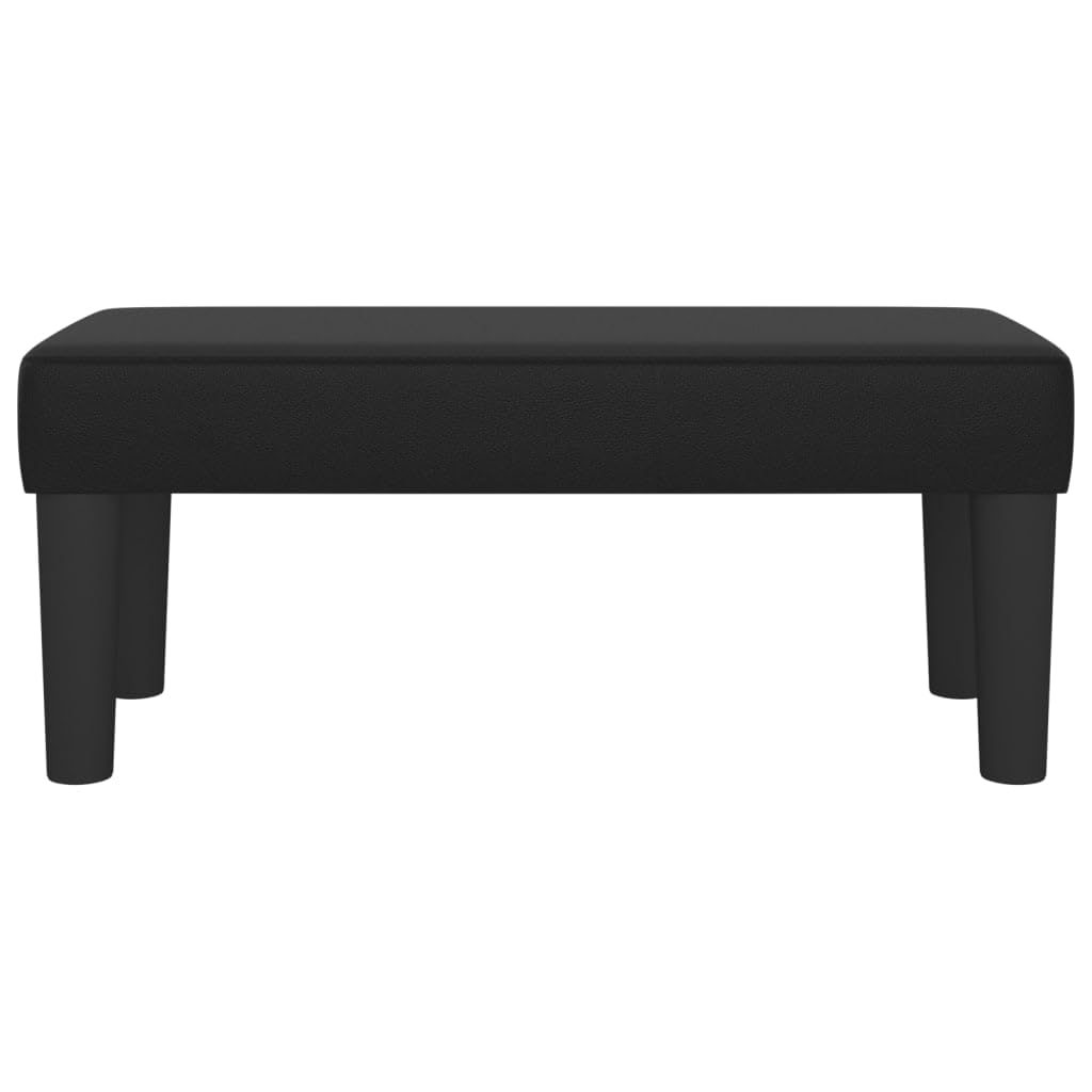 vidaXL Sitzbank Kunstleder schwarz 70x30x30 cm gepolstert
