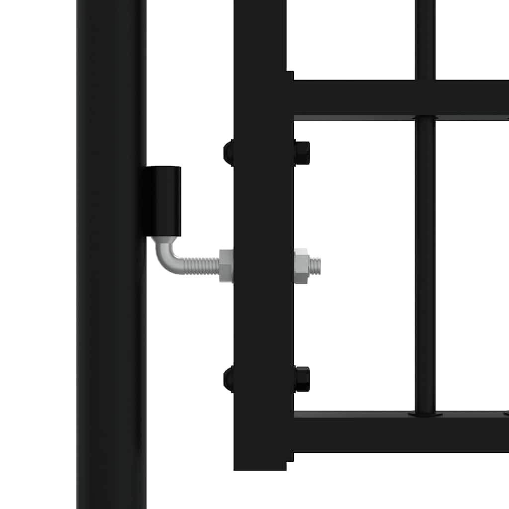 vidaXL Zauntor KAMPEN Schwarz 103x175 cm Gartentor