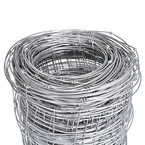 vidaXL Heim & Garten Gartenzaun 50x1,5m Silber Stahl verzinkt