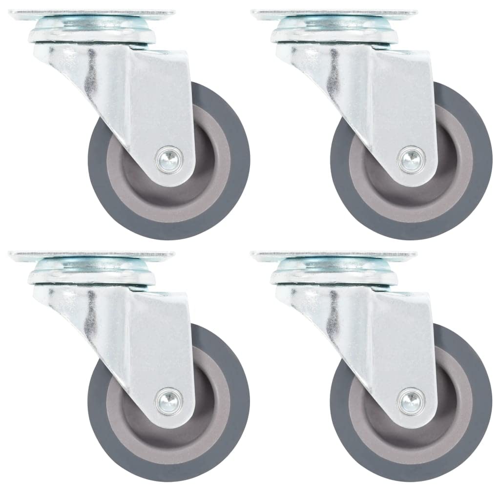 vidaXL 8x Lenkrollen 50 mm Möbelrollen TPR leise 8er-Set