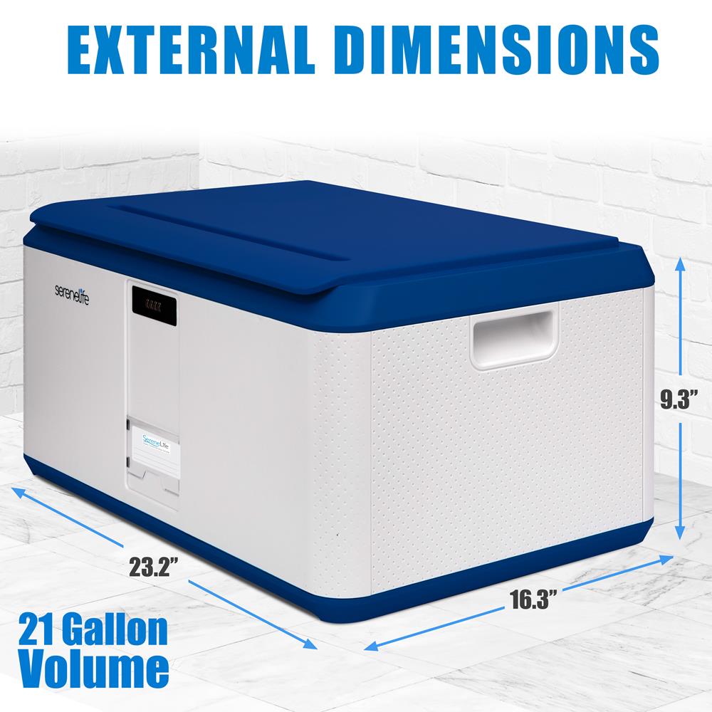 Serenelife SLSBIN20 Box abschließbar blau 78 Liter Zahlenschloss