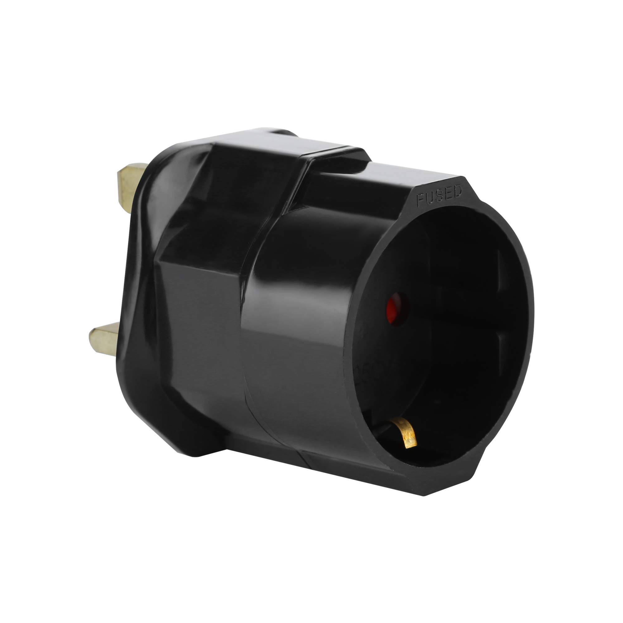 Intirilife Reiseadapter UK auf EU Stecker schwarz 4er Set