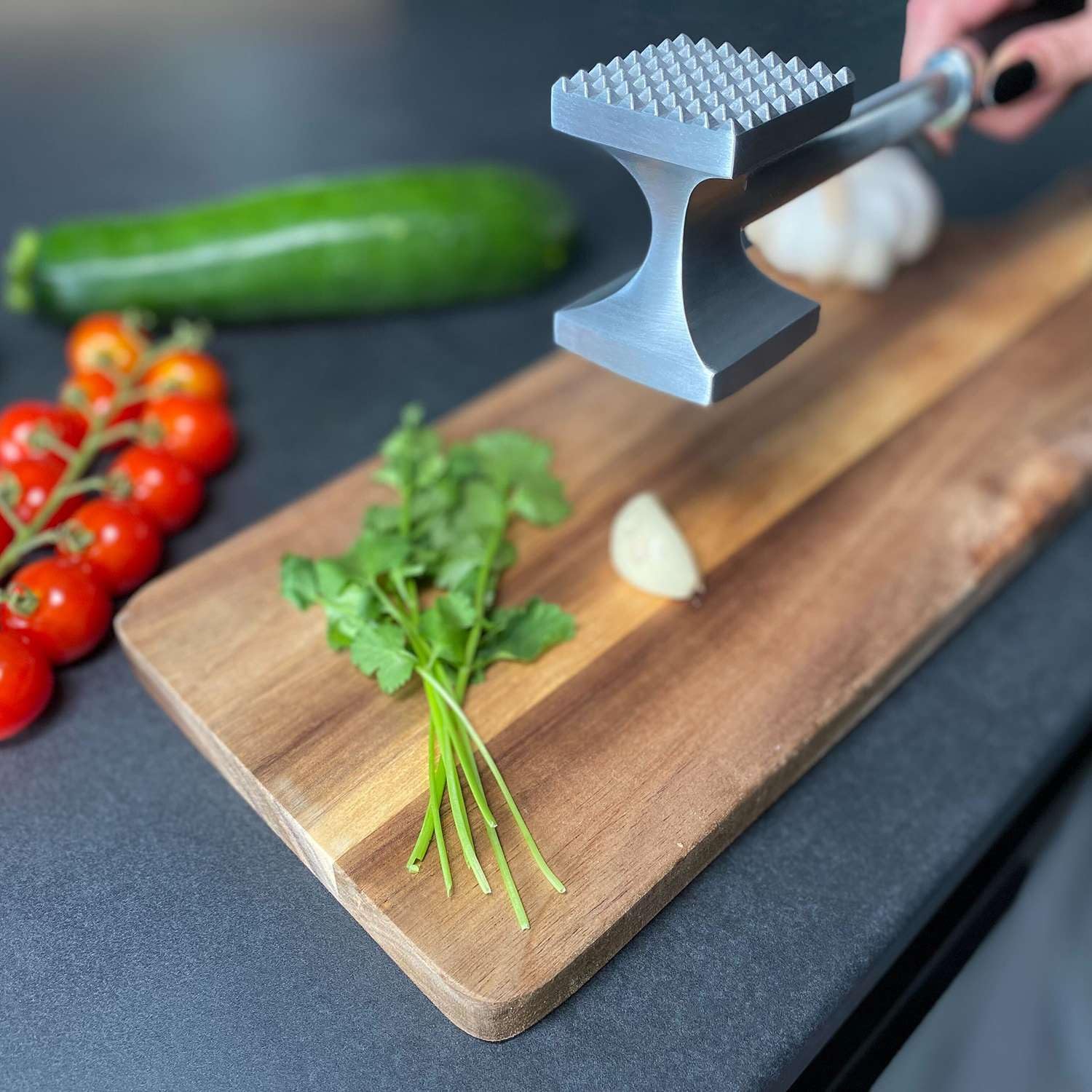 Intirilife Fleischklopfer Doppelseitig 27 cm Schnitzelklopfer Hammer
