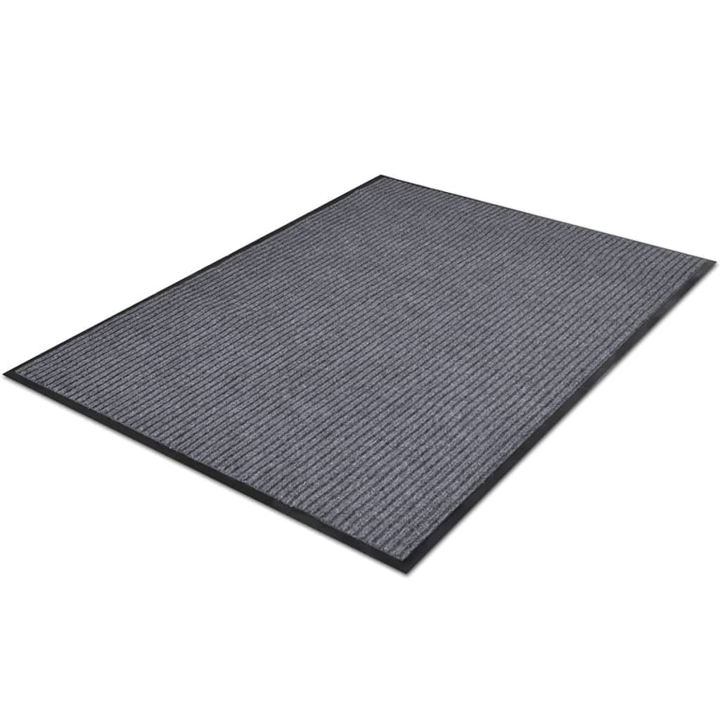 vidaXL Türmatten 2 Stück PVC Fußmatte grau 90x60 cm rutschfest