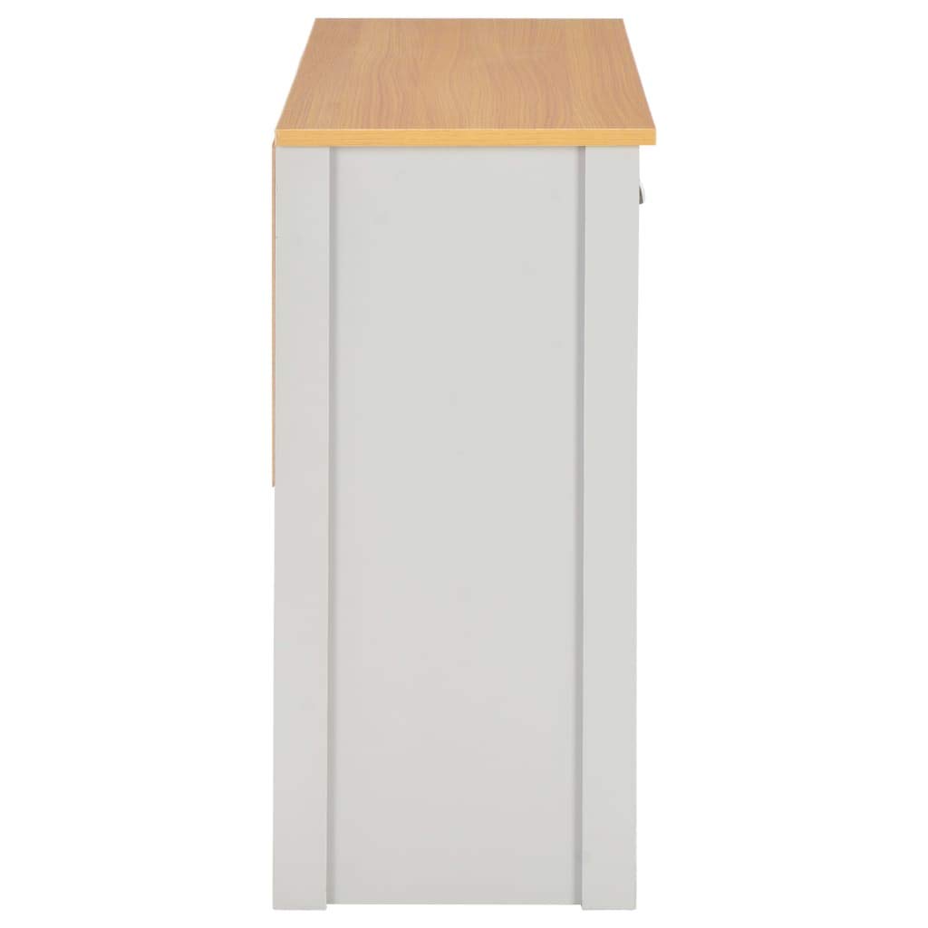 vidaXL Möbel Konsolentisch Grau 97x35x76 cm 2 Schubladen Flurtisch