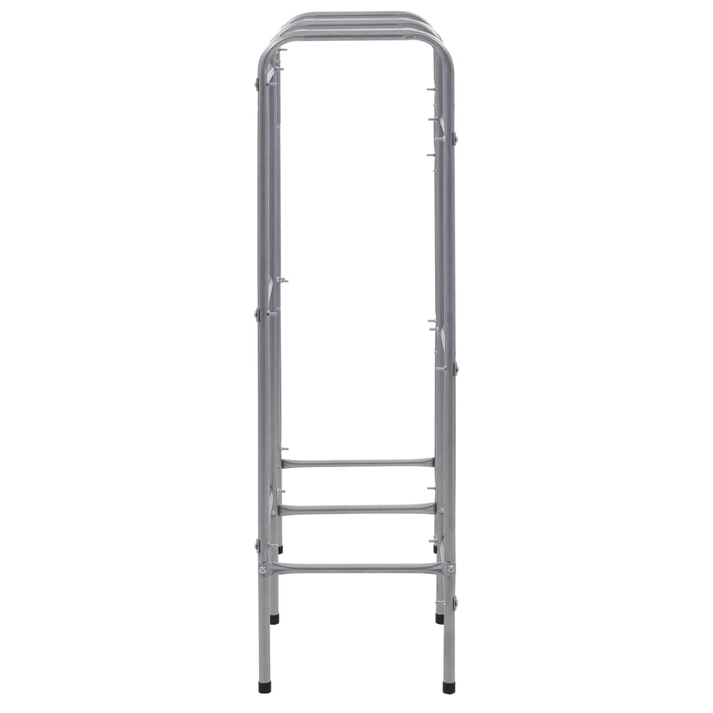 vidaXL Kastenregal 6 Kisten Silbern 96x33x116 cm Stahl