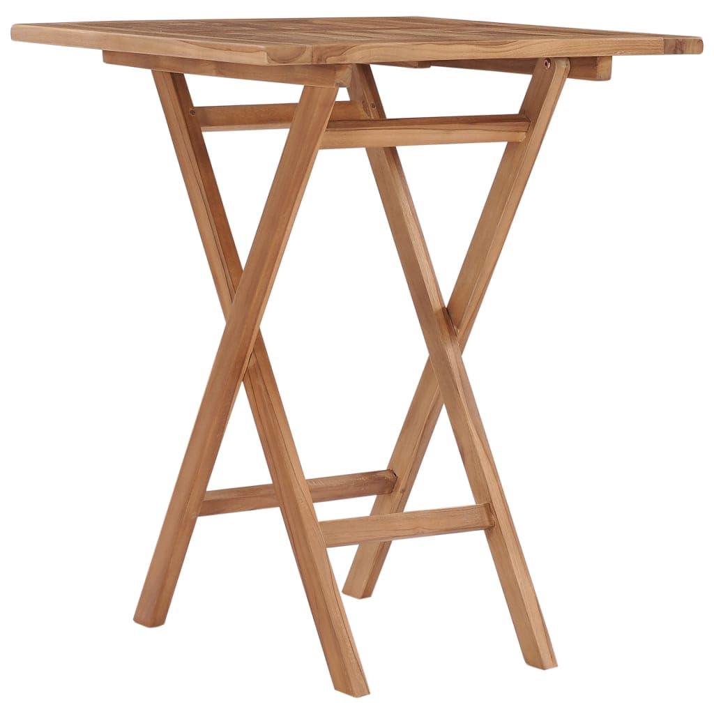 vidaXL Heim & Garten Garten-Essgruppe Teak 3-TLG klappbar