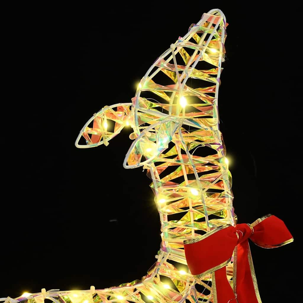 vidaXL Rentierfamilie 3-tlg LED Weihnachtsdeko warmweiß 300 LEDs