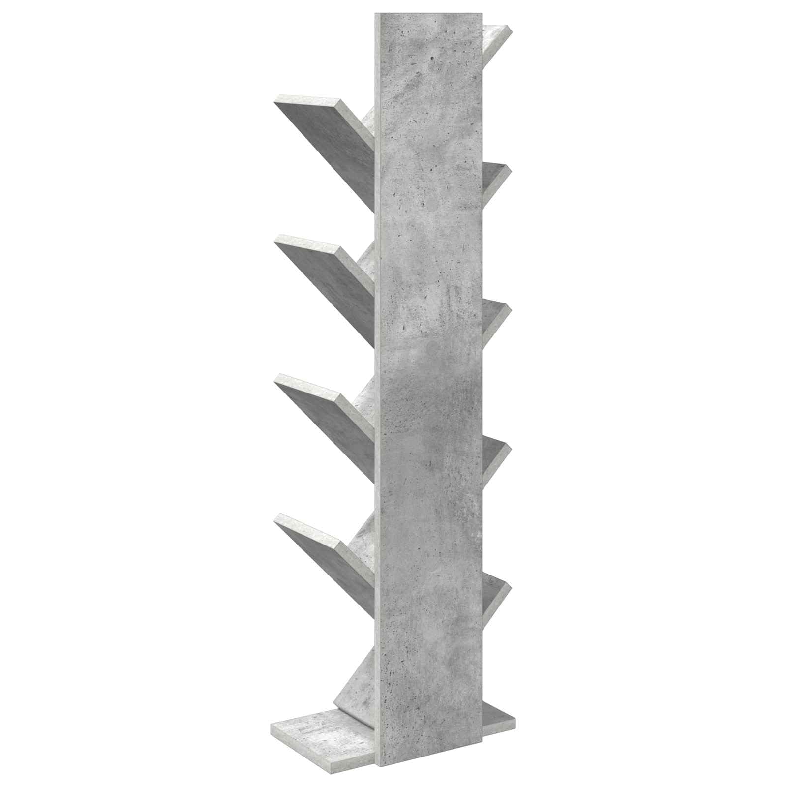 vidaXL Baumbücherregal 6-stufig Standregal Weiß 100 cm