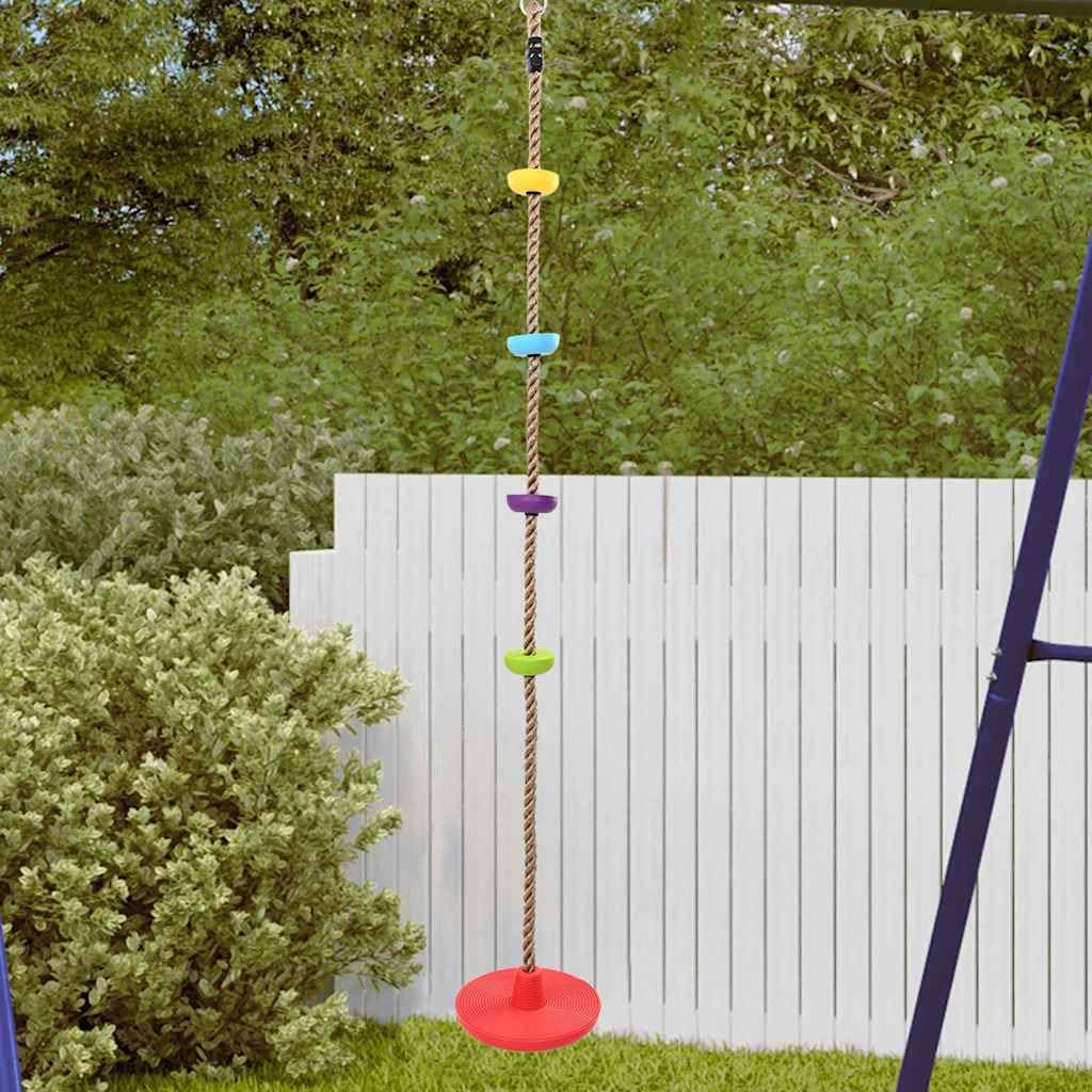 vidaXL Kletterseil Schaukel Mehrfarbig 200cm Kunststoff