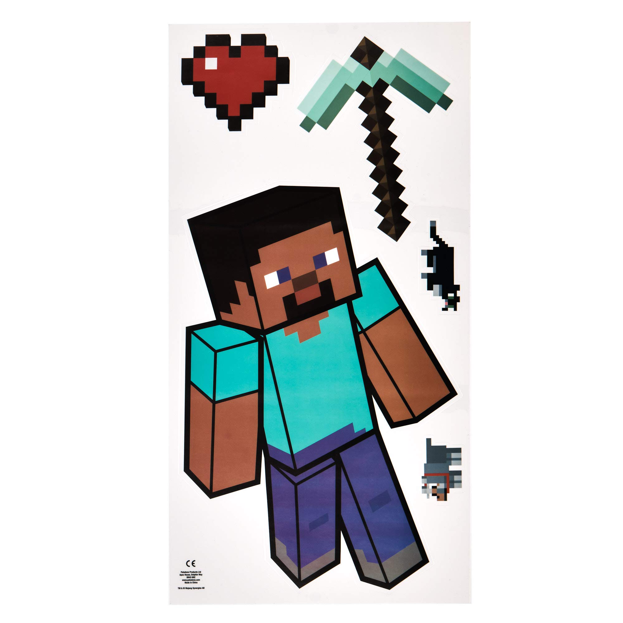 Paladone Minecraft Wandaufkleber Vinyl 4 Bögen ablösbar