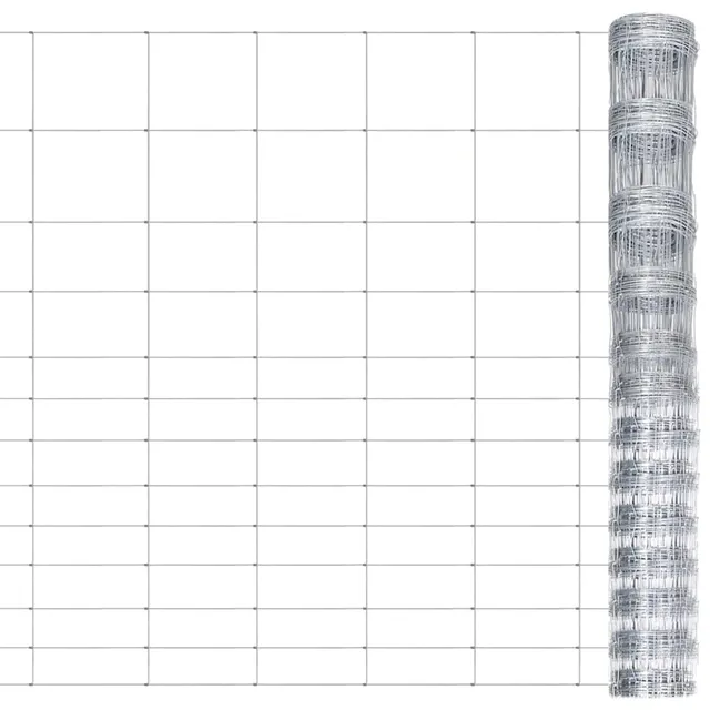 vidaXL Heim & Garten Gartenzaun 50x1,5m Drahtzaun verzinkt