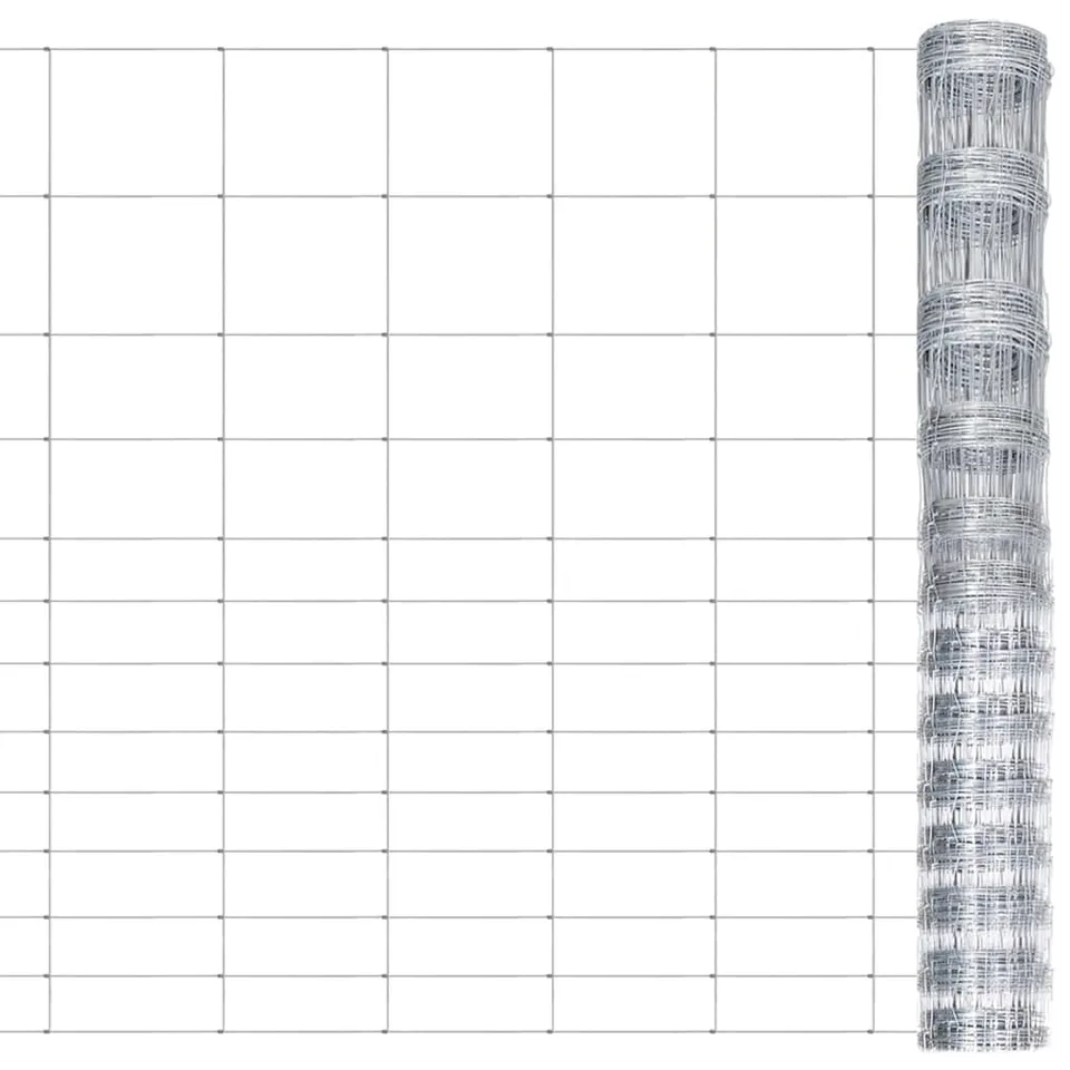 vidaXL Heim & Garten Gartenzaun 50x1,5m Drahtzaun verzinkt