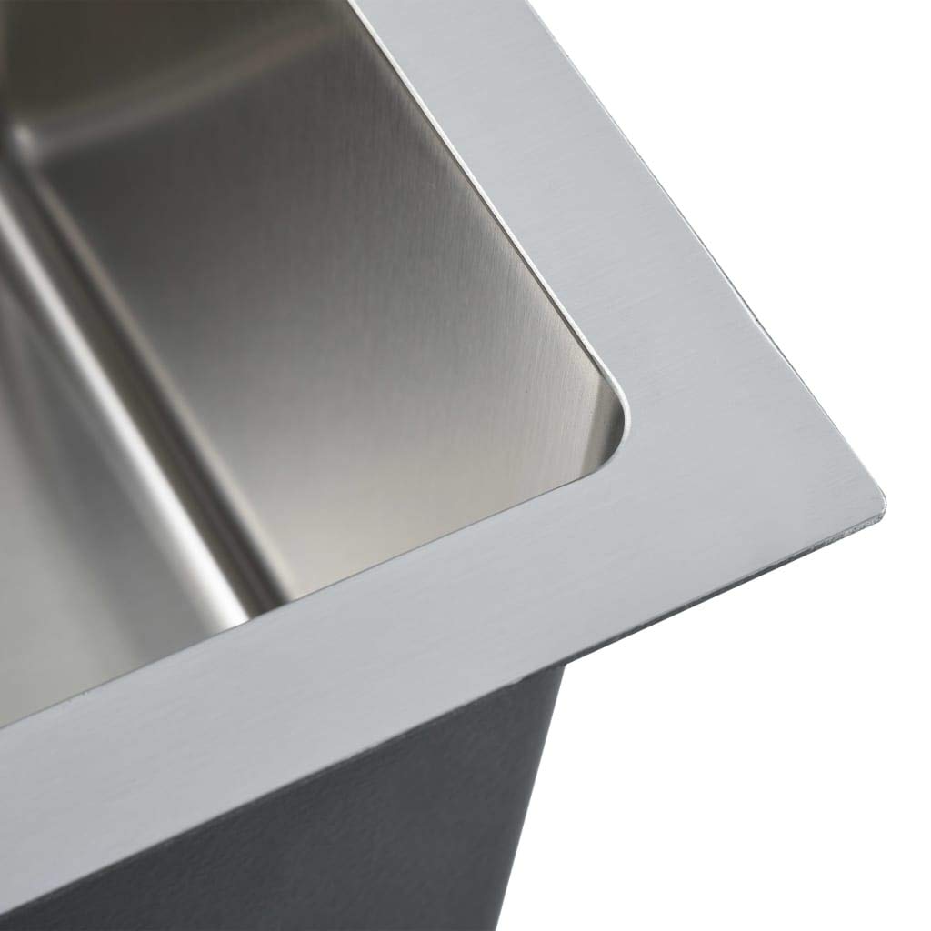 vidaXL Küchenspüle Edelstahl Silber 71,5x44x20 cm mit Sieb