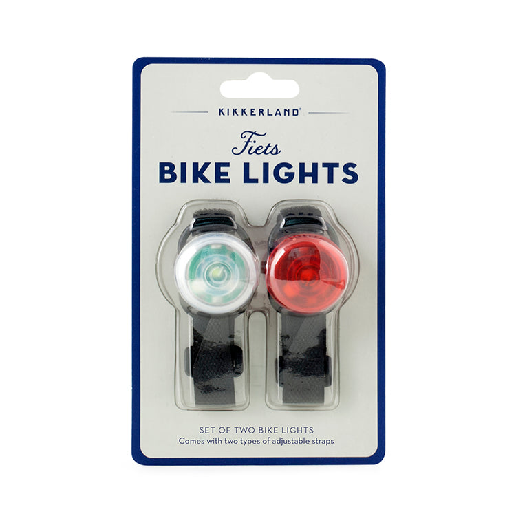 Kikkerland On-The-Go Fiets Fahrradlichter LED-Set rot-weiß