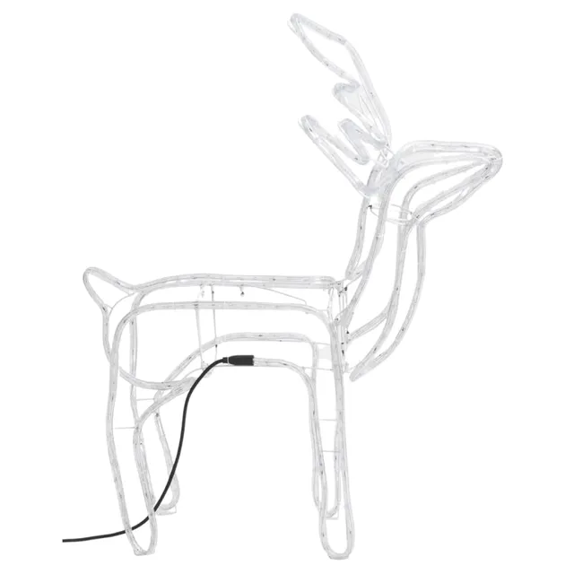 vidaXL Heim & Garten Rentier Silhouetten Leuchtfigur warmweiß 76x42x87 2Stk