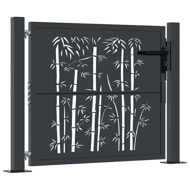 vidaXL Gartentor Bambus-Design 100x75 cm Anthrazit