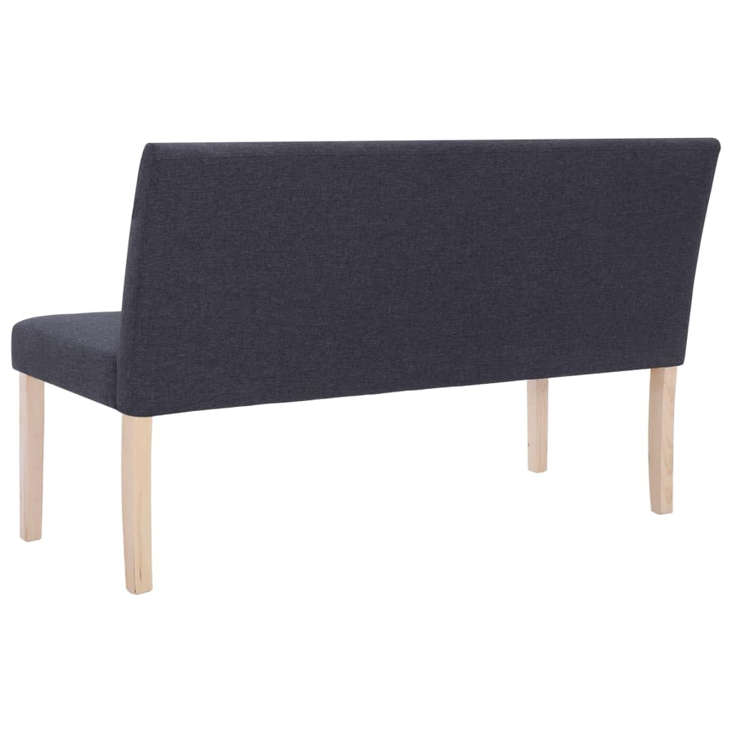 vidaXL Sitzbank 139,5 cm Dunkelgrau Polyester Kiefernholz