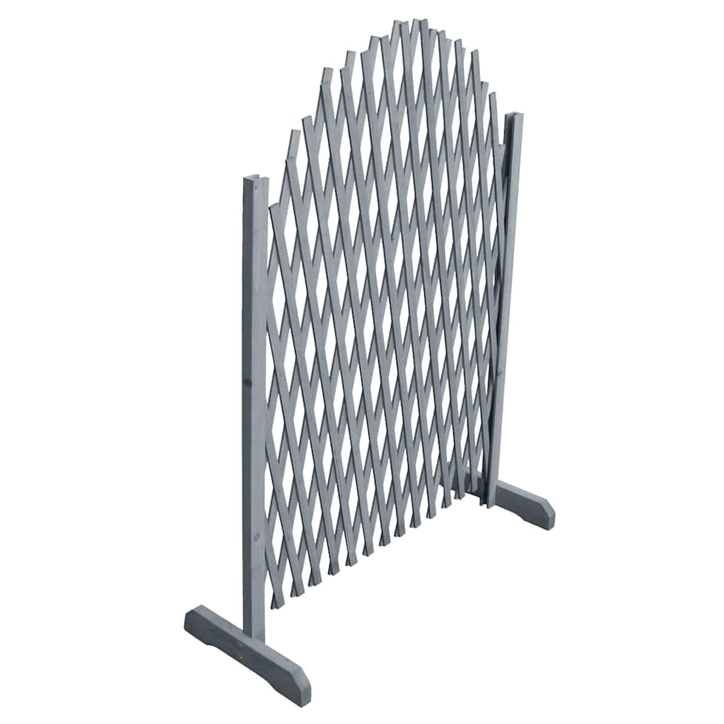 vidaXL Rankgitter Tannenholz 180x100 cm Grau ausziehbar