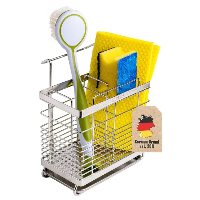 Intirilife Spülenablage Edelstahlkorb Silber 21,5 cm rostfrei