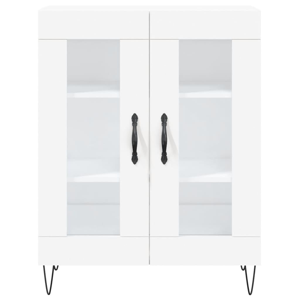 vidaXL Sideboard Weiß Holzwerkstoff 69,5x34x90 cm Glastüren