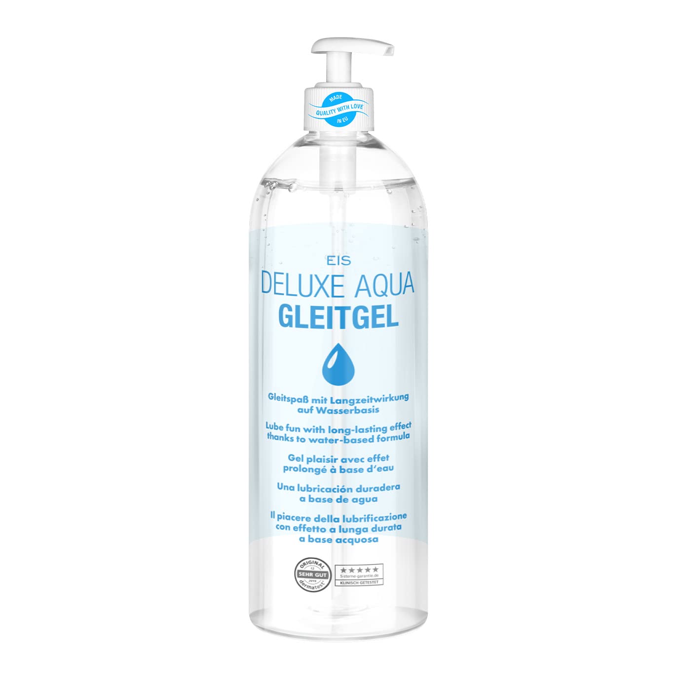 EIS Deluxe Aqua Gleitgel gefühlsecht 1000 ml wasserbasiert