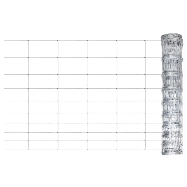 vidaXL Gartenzaun Drahtzaun verzinkt 50x1m silber