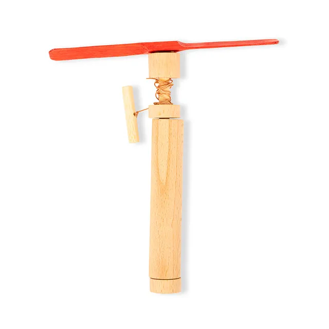 KIKKERLAND Huckleberry Pull Helicopter Spielzeug mit Starter