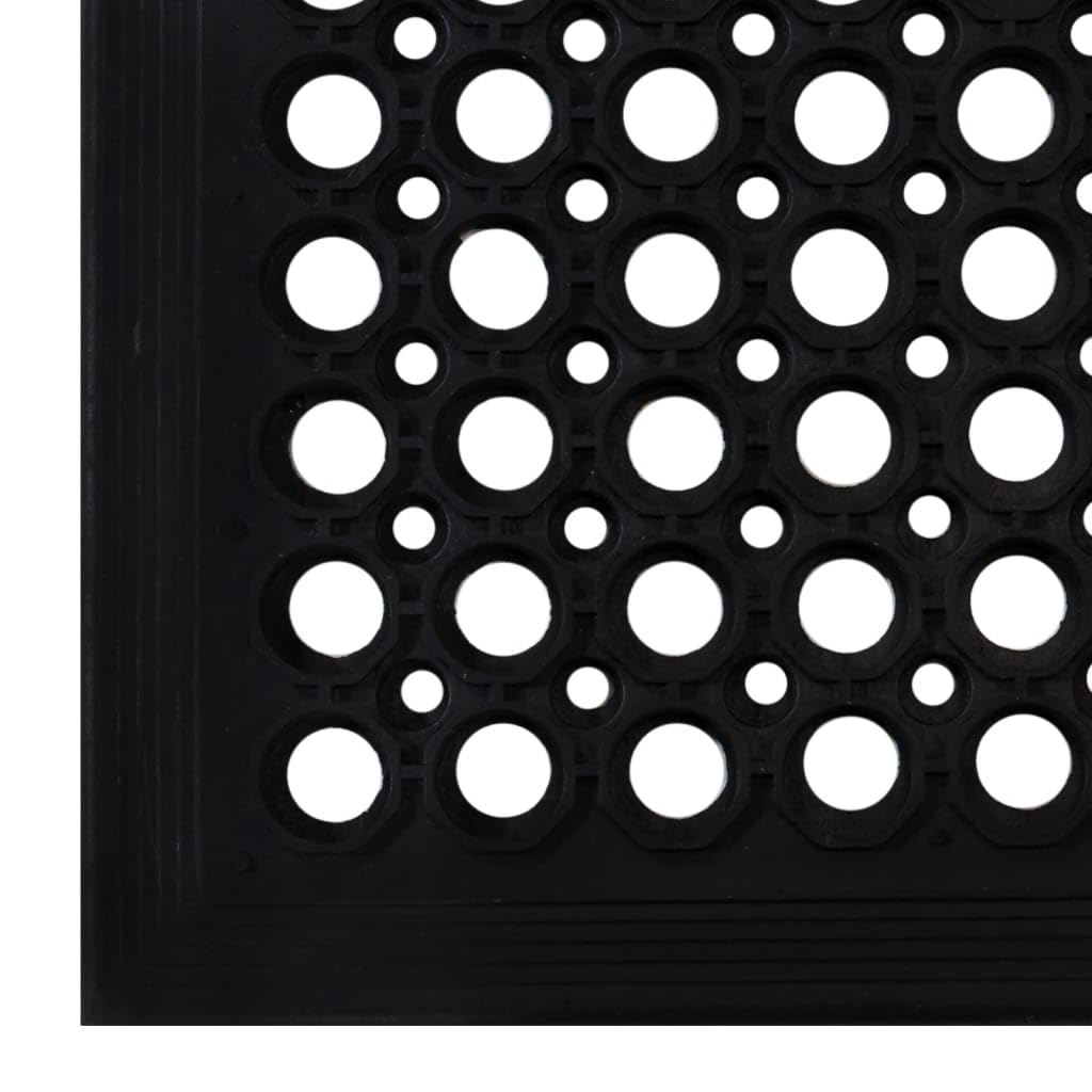 vidaXL Heim & Garten Fußmatte 60x90 cm rechteckig Gummi Drainage