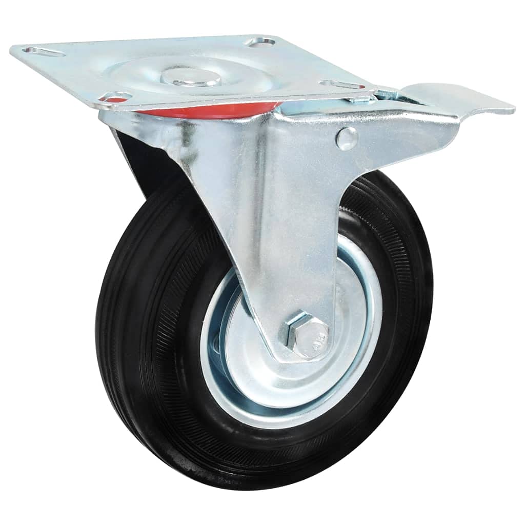 vidaXL Rollen 125 mm Möbelrollen 4 Stück mit Bremse 100 kg