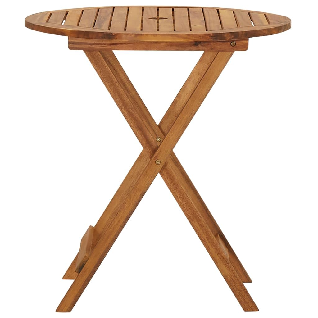 vidaXL Garten-Essgruppe 3-tlg. 70cm Akazie Klappbar Holz Set