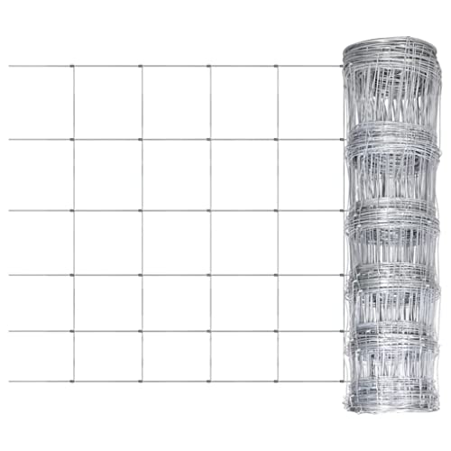 vidaXL Heim & Garten Gartenzaun Zaun Verzinkt 50x0,8m Silber